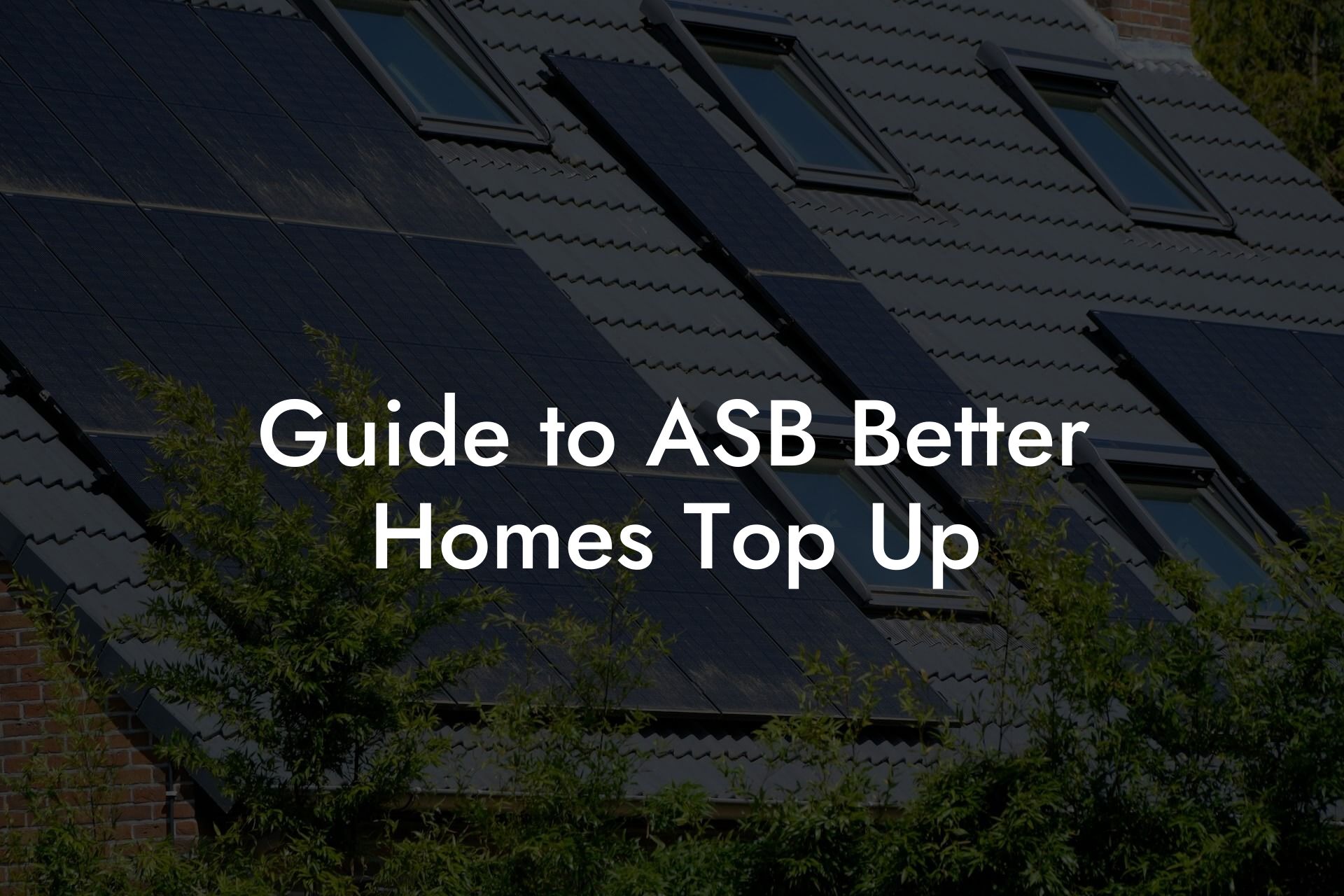 Guide to ASB Better Homes Top Up